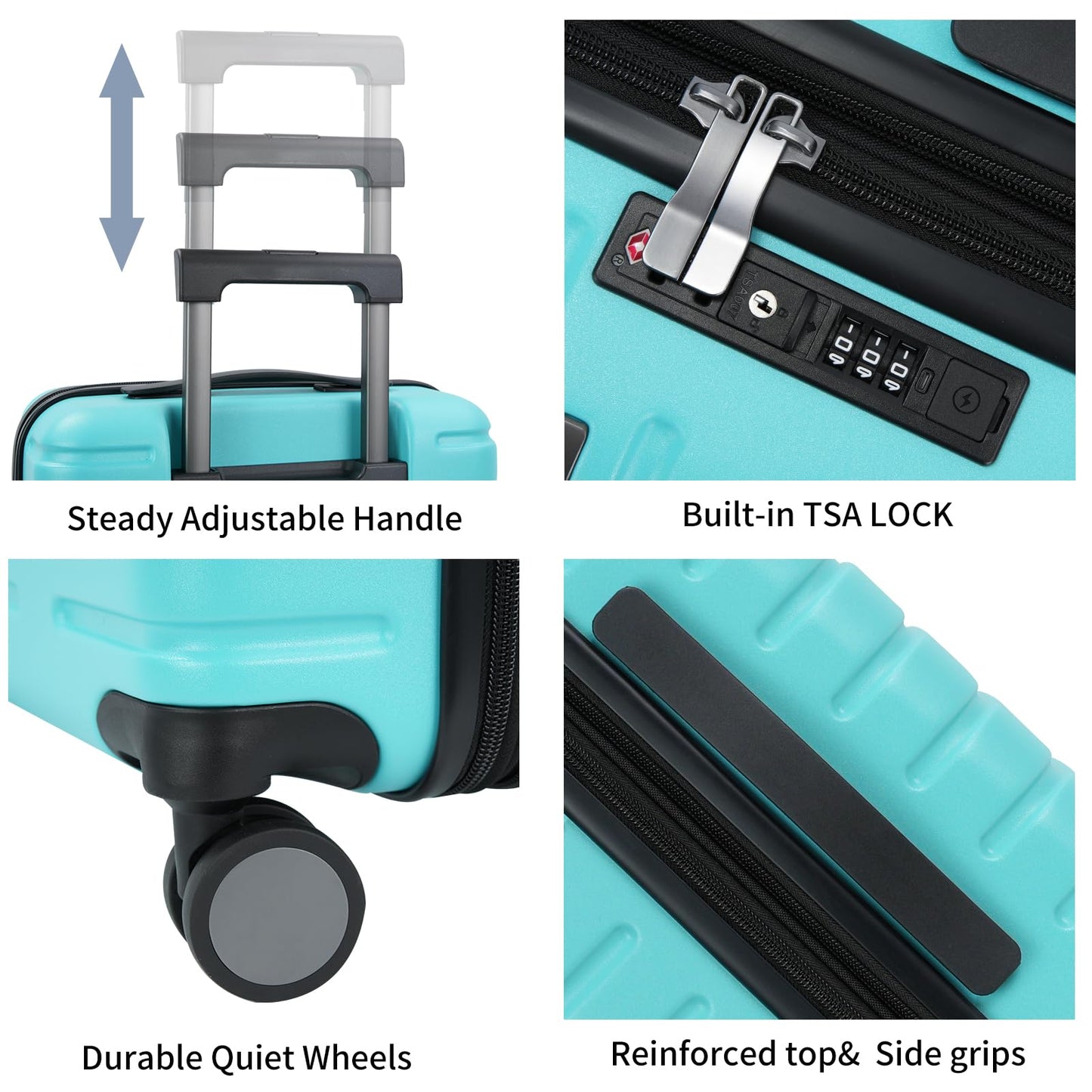EMPSIGN Carry On Luggage with Spinner Wheels, Hard Shell Carry-On Suitcase 21x14x9 Airline Approved & Built-in TSA Lock, Durable Travel Rolling Suitcase, Carry-On 20-Inch, Orange