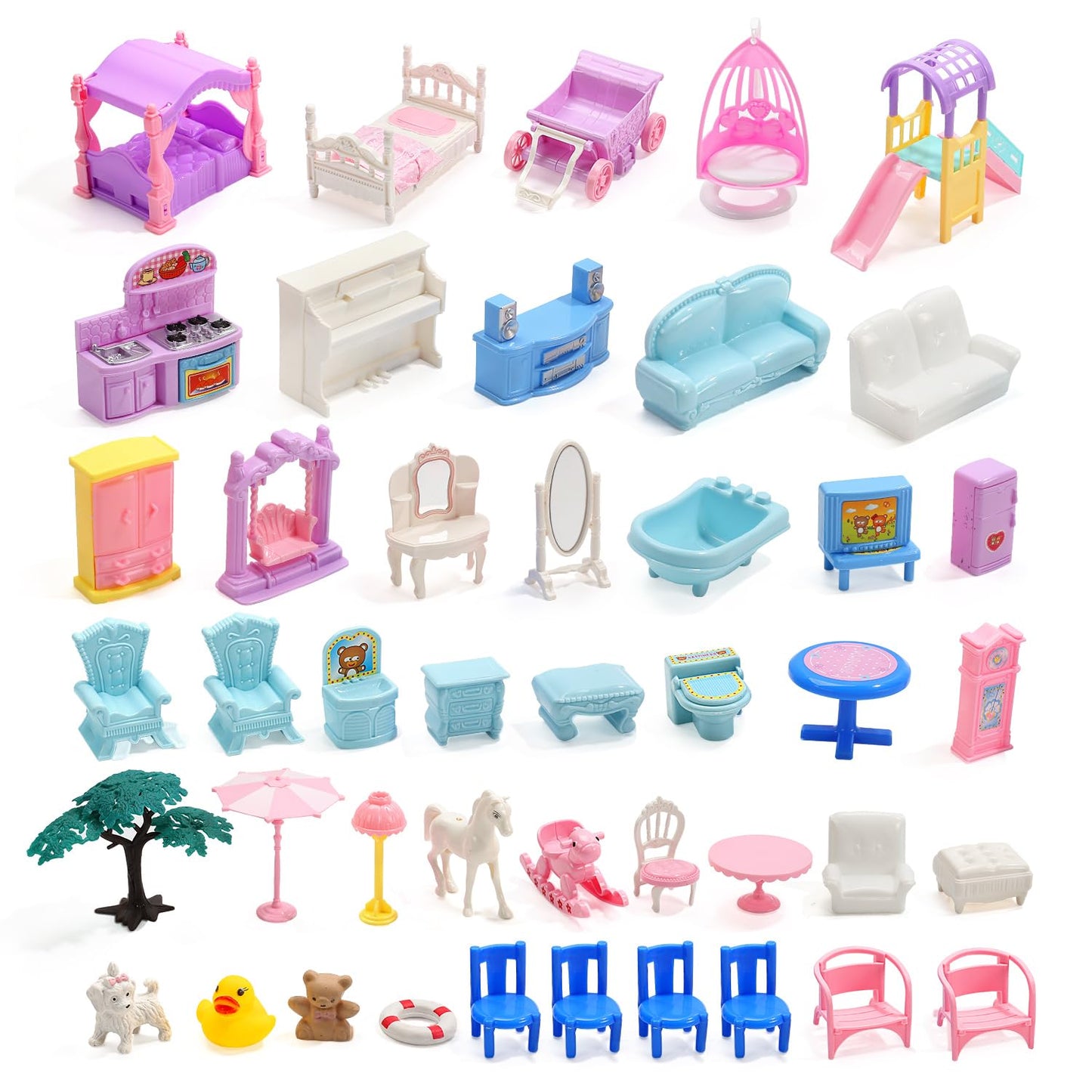 Huge Doll House Dollhouse with Light, Gift for Girls
