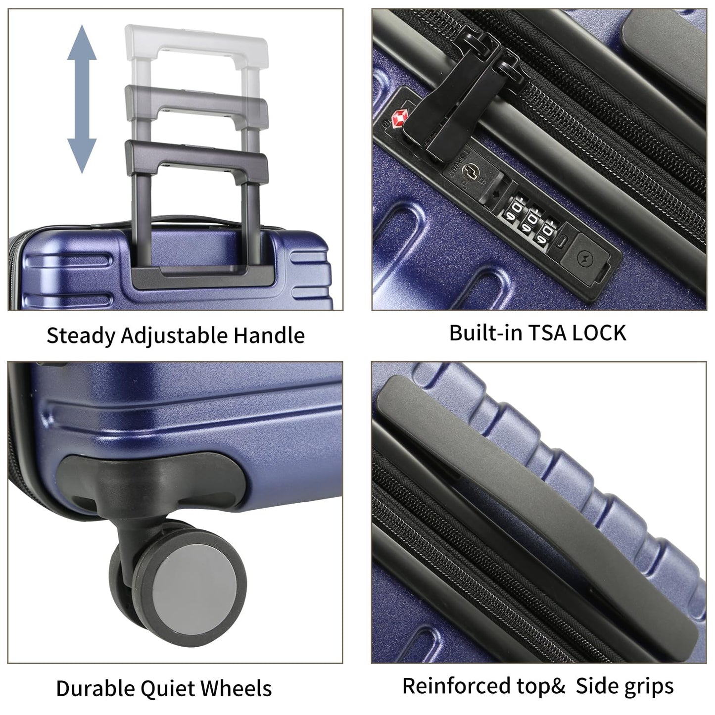 EMPSIGN Carry On Luggage with Spinner Wheels, Hard Shell Carry-On Suitcase 21x14x9 Airline Approved & Built-in TSA Lock, Durable Travel Rolling Suitcase, Carry-On 20-Inch, Orange