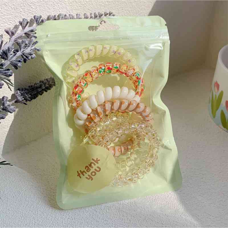 6-Piece Resin Telephone Line Hair Ropes